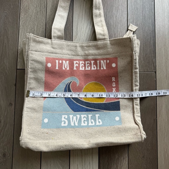 Roxy Women’s Drink The Wave Tote Bag | Good Condition | 14” x 14” - Picture 3 of 8